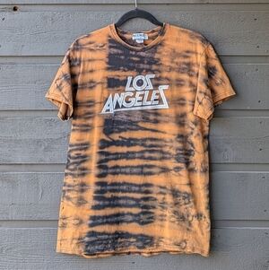 NEEMA California Tiger Stripe Tie Dye Los Angeles Graphic Tee Medium